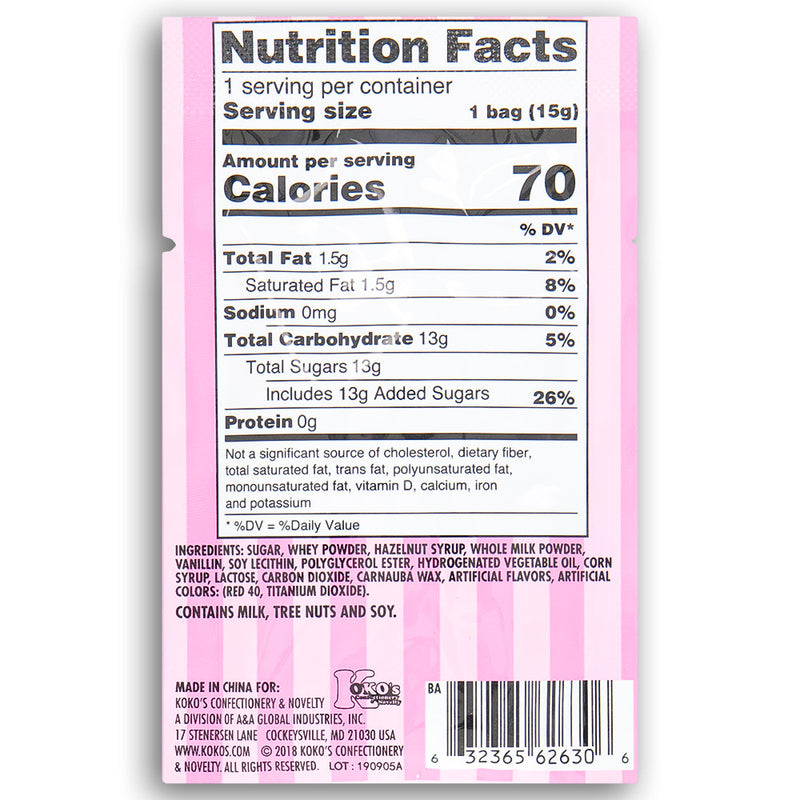 Cupcake Popping Candy 15g Back, Cupcake flavor candy, Cupcake candy, Cupcake Popping Candy