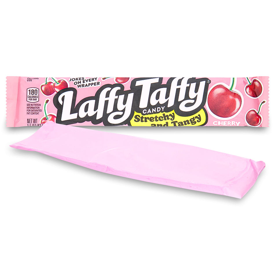 Laffy Taffy Cherry Candy 1.5 oz Opened, Pink Laffy Taffy, Pink Flavor Candy, Cherry Candy, Cherry Flavor Laffy Taffy