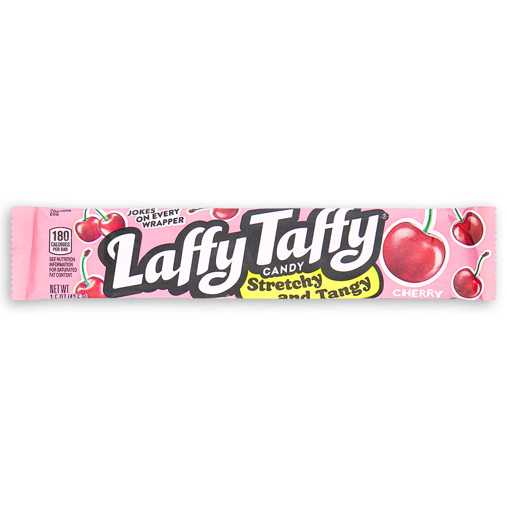 Laffy Taffy Cherry Candy 1.5 oz Front, Pink Laffy Taffy, Pink Flavor Candy, Cherry Candy, Cherry Flavor Laffy Taffy