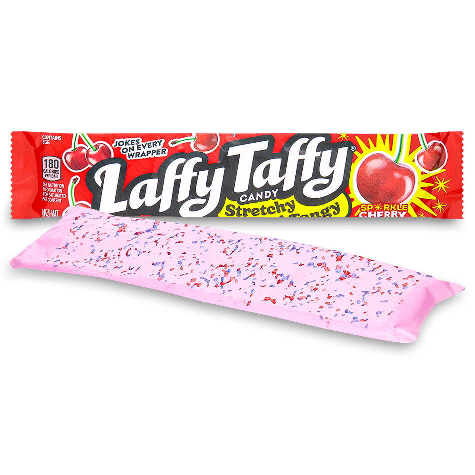 Laffy Taffy Sparkle Cherry Candy 1.5 oz Opened, Cherry Flavor Candy, Laffy Taffy Flavor, Laffy Taffy Sparkle Cherry Candy