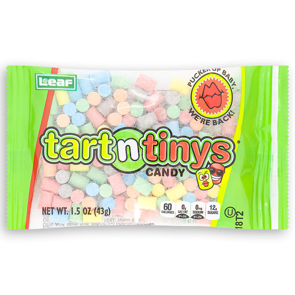 Tart N Tiny Candy 43g Front, Tart N Tiny Candy, Bite-Sized Bliss, Colorful Confetti, Flavor-Packed, Tartness, Fruity Flavors, Mini Explosion, Party Favor, Zesty Zing, Sweet Escape