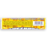 Butter Rum LifeSavers 1.14oz Back Ingredients Nutrition Facts, Lifesavers, lifesavers candy, butter rum lifesavers, sweet and salty candy, hard candy