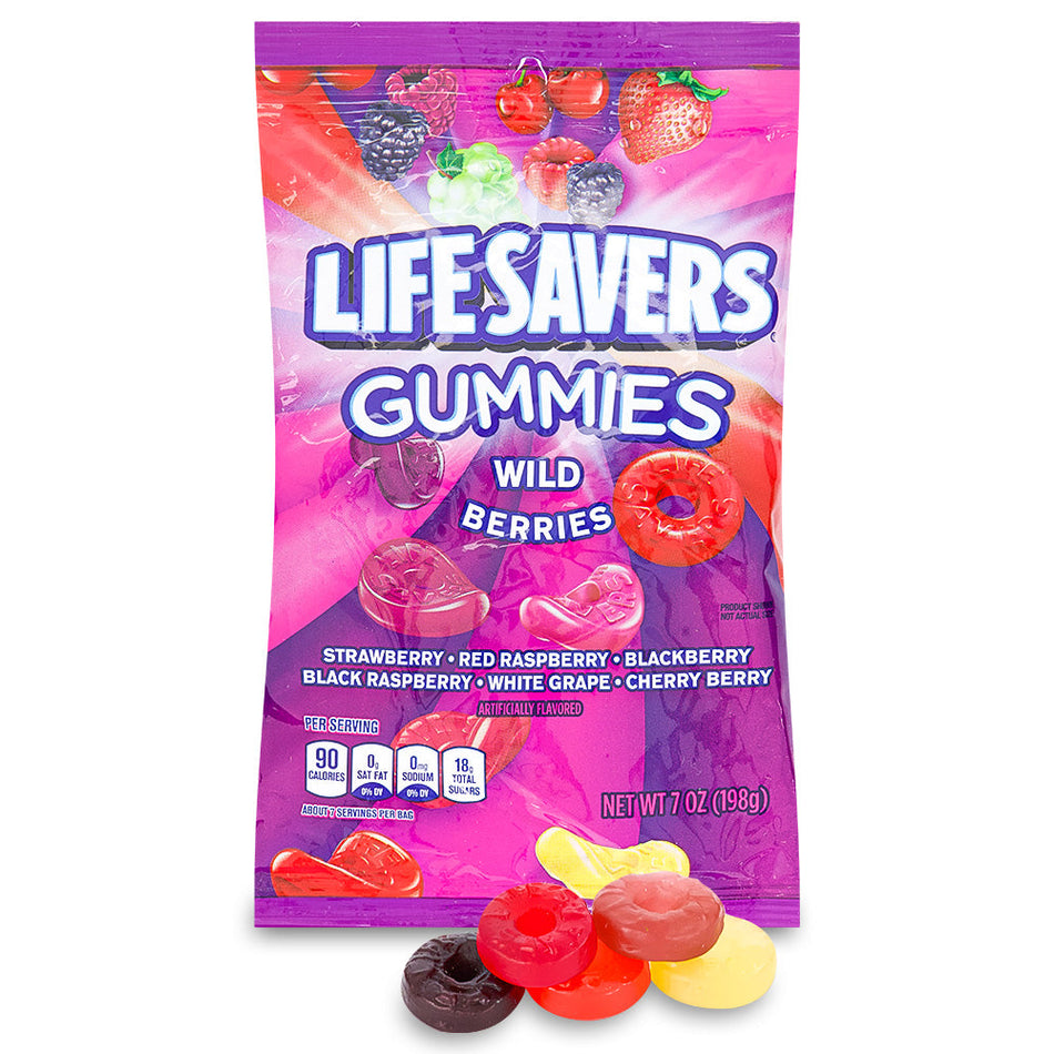 Life Savers Gummies Wild Berries 7oz Open, Lifesavers, lifesavers candy, lifesaver gummies, wild berry candy, berry candy, berry gummies