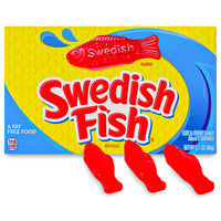 Swedish Fish Red Candy Theatre Pack 3.1oz Opened, swedish fish, swedish fish candy, gummy candy, red candy