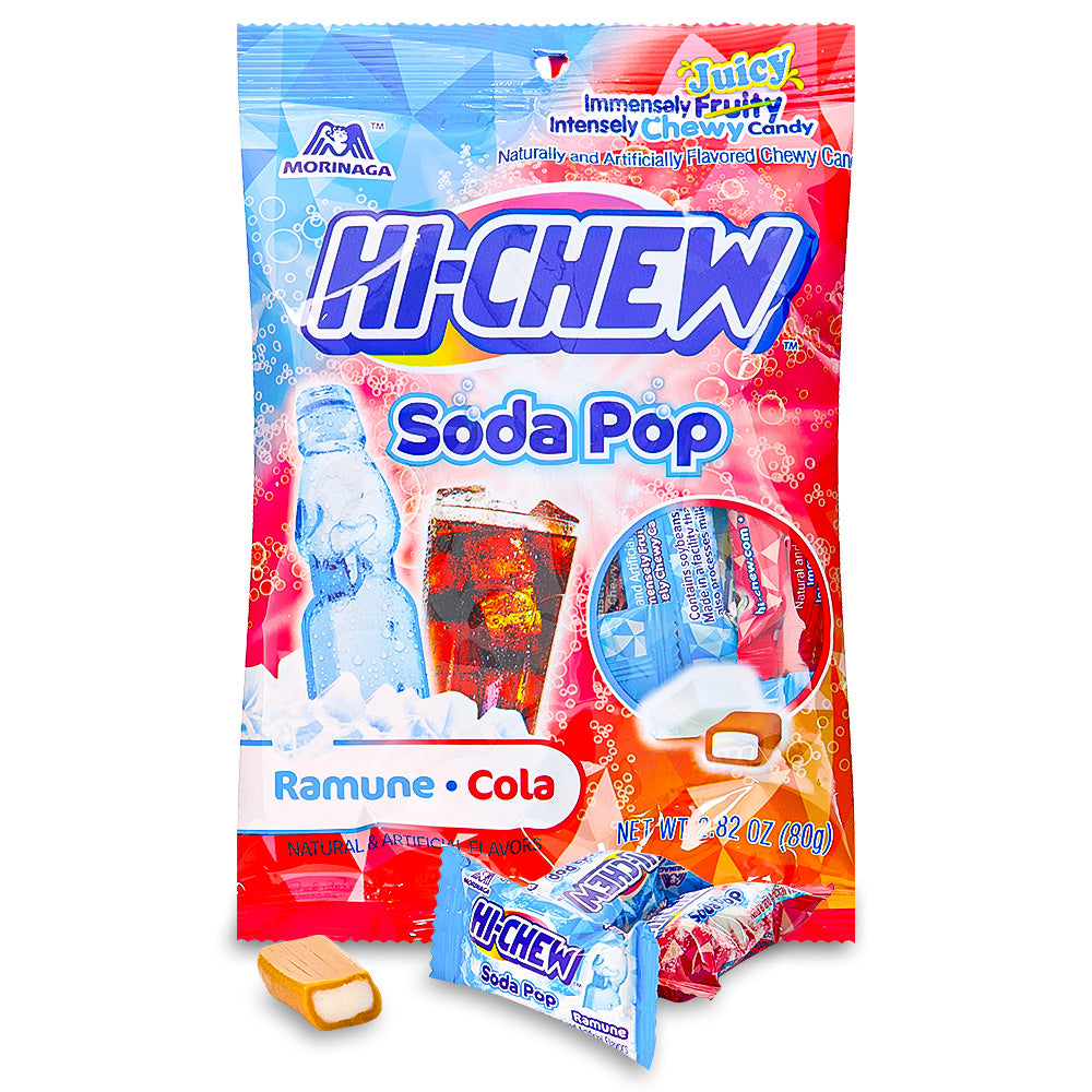 Hi-Chew Soda Pop 80 g Opened, Hi Chew, Hi-Chew Candy, Hi-Chew, Hi Chew Candy, Japanese Candy