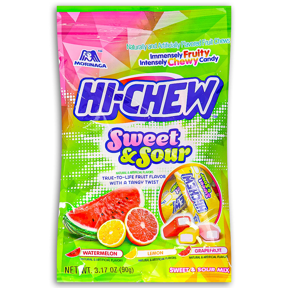 Hi-Chew Sweet & Sour Mix 3.17oz Opened - Sweet and Sour Candies - Japanese Candy - Front