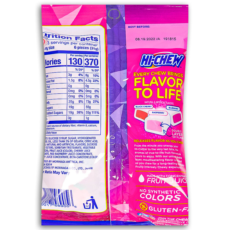 Hi-Chew Berry Mix 3.17oz Back, hi-chew candy, hi chew candy, hi chew, japanese candy