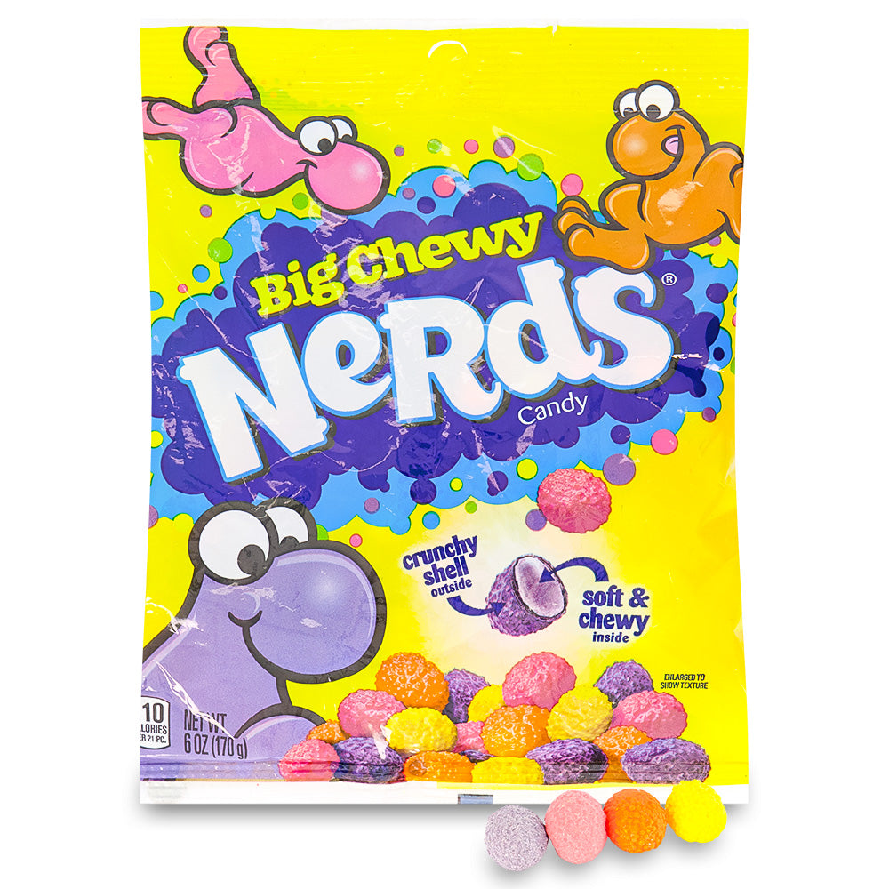Nerds Big Chewy Candy 6oz Opened, chewy candy, nerds candy, big chewy nerds candy, chewy nerds candy