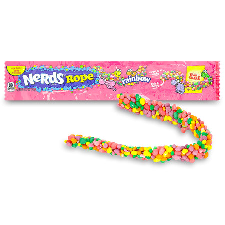 Nerds Rope Rainbow Candy .92 oz Opened, nerds candy, nerds rope, nerds rainbow candy, nerds rope rainbow candy, chewy candy, hard candy