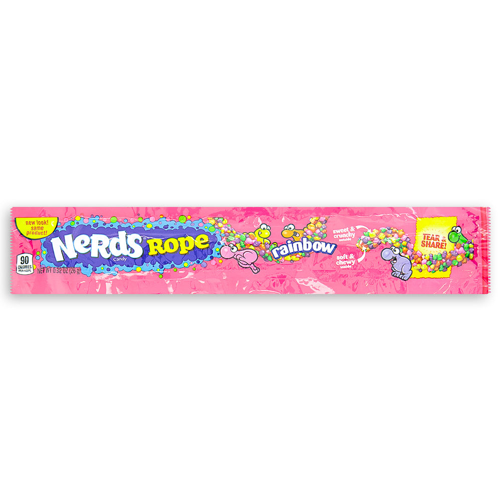 Nerds Rope Rainbow Candy .92 oz Front, nerds candy, nerds rope, nerds rainbow candy, nerds rope rainbow candy, chewy candy, hard candy
