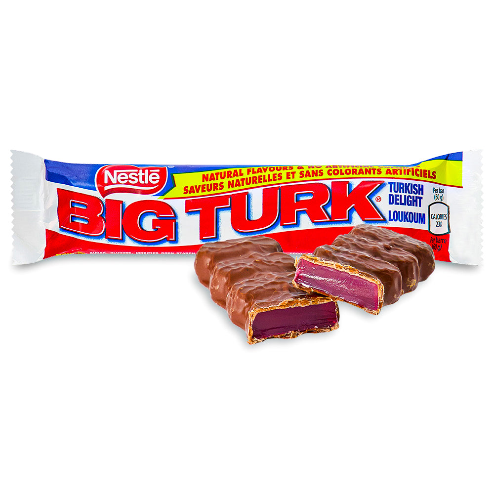 Big Turk - Canadian Chocolate Bars - Big Turk Candy Bar is made in Canada by Nestle Chocolate - Candy from the 70s -Open Pack