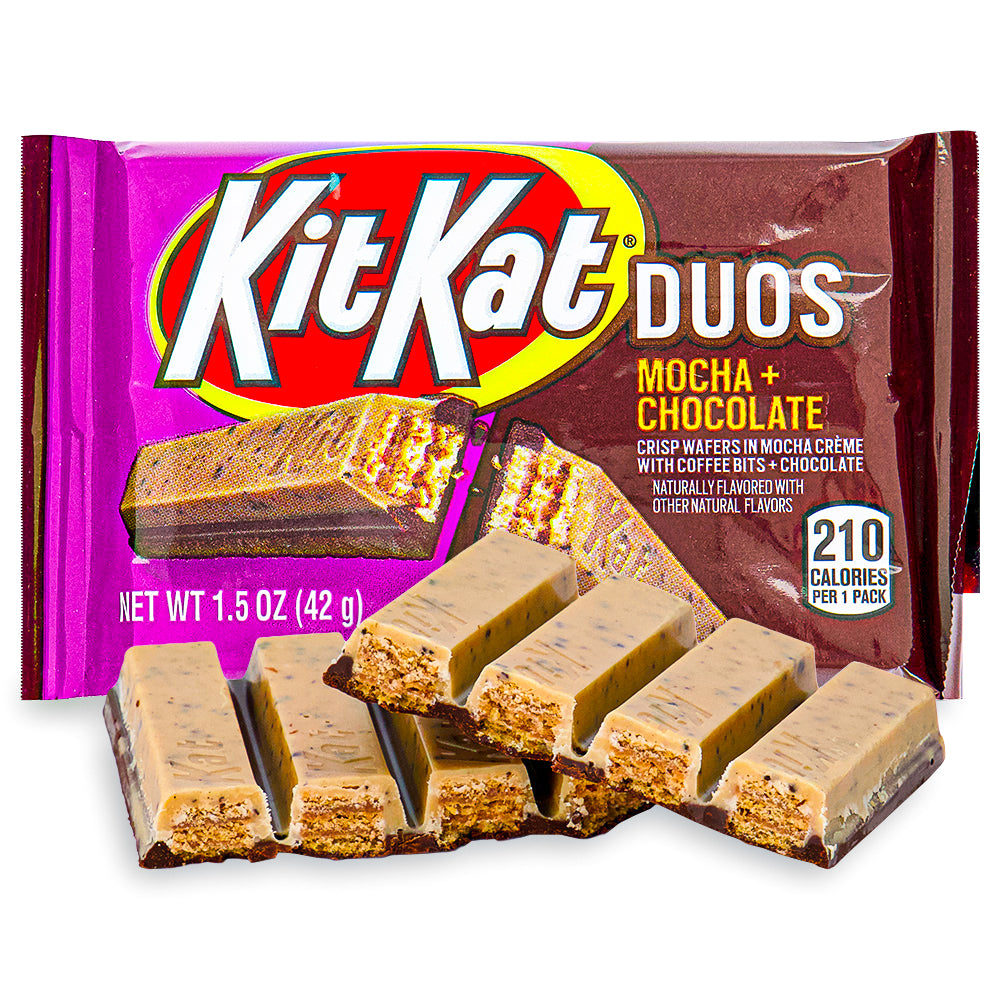 Kit Kat Duos Mocha Chocolate Bar 42g Opened - Kit Kat