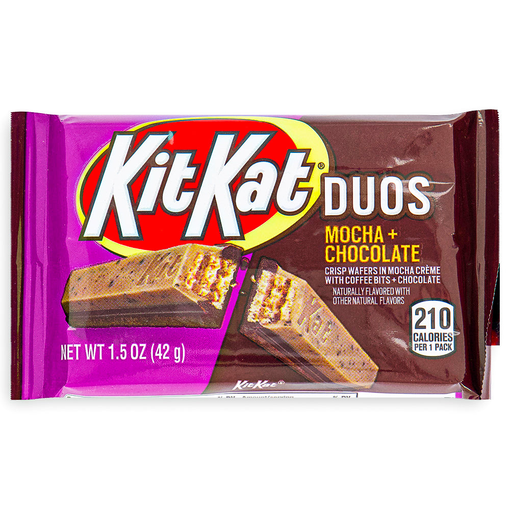 Kit Kat Duos Mocha Chocolate Bar 42g Front - Kit Kat