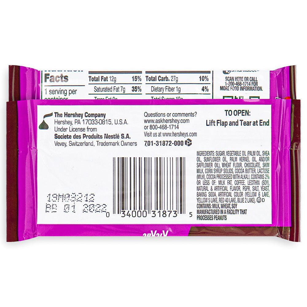 Kit Kat Duos Mocha Chocolate Bar 42g Back - Kit Kat - Nutrition Facts - Ingredients