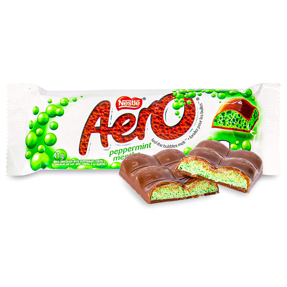 Aero Peppermint Bubble Bar - Canadian Chocolate Bar