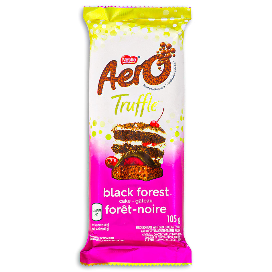 Aero Truffle Black Forest Cake Dark Chocolate Bar Front - Canadian Chocolate Bars