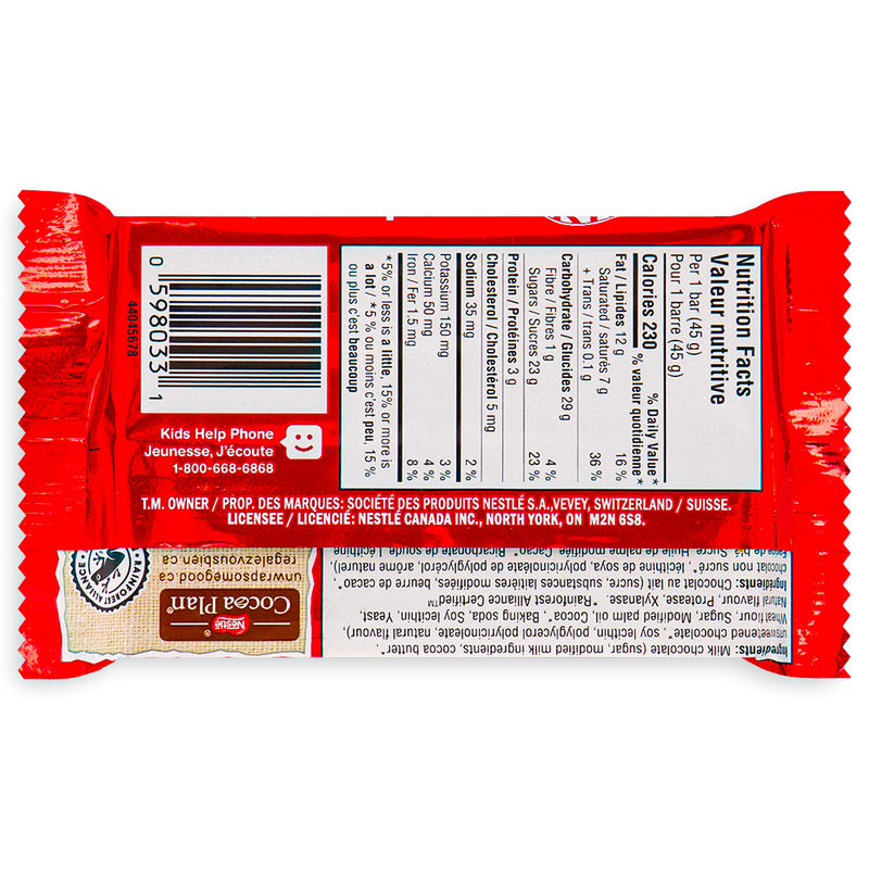 Kit Kat Bar 45g Chocolate Back, kit kat, kit kat bar, milk chocolate, classic chocolate, wafer chocolate bar, classic chocolate bar