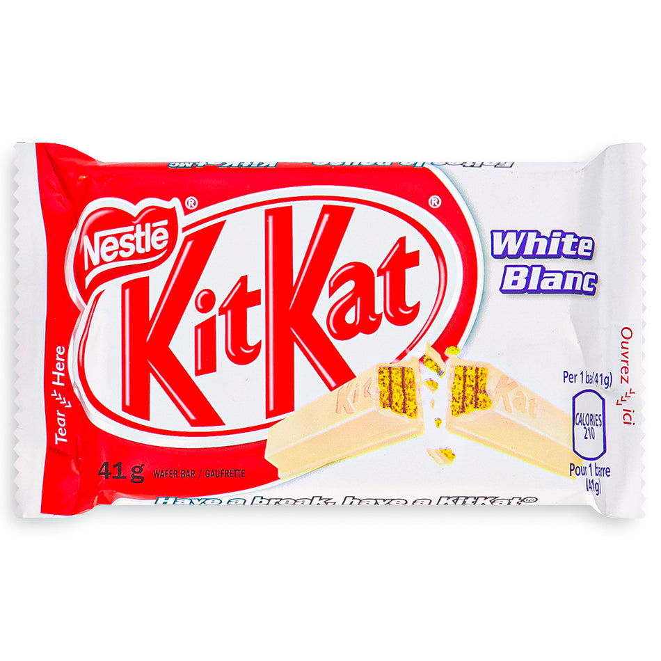Nestle Kit Kat White Bar 41g Front, Kit Kat, white chocolate, kit kat white chocolate, classic chocolate, wafer chocolate
