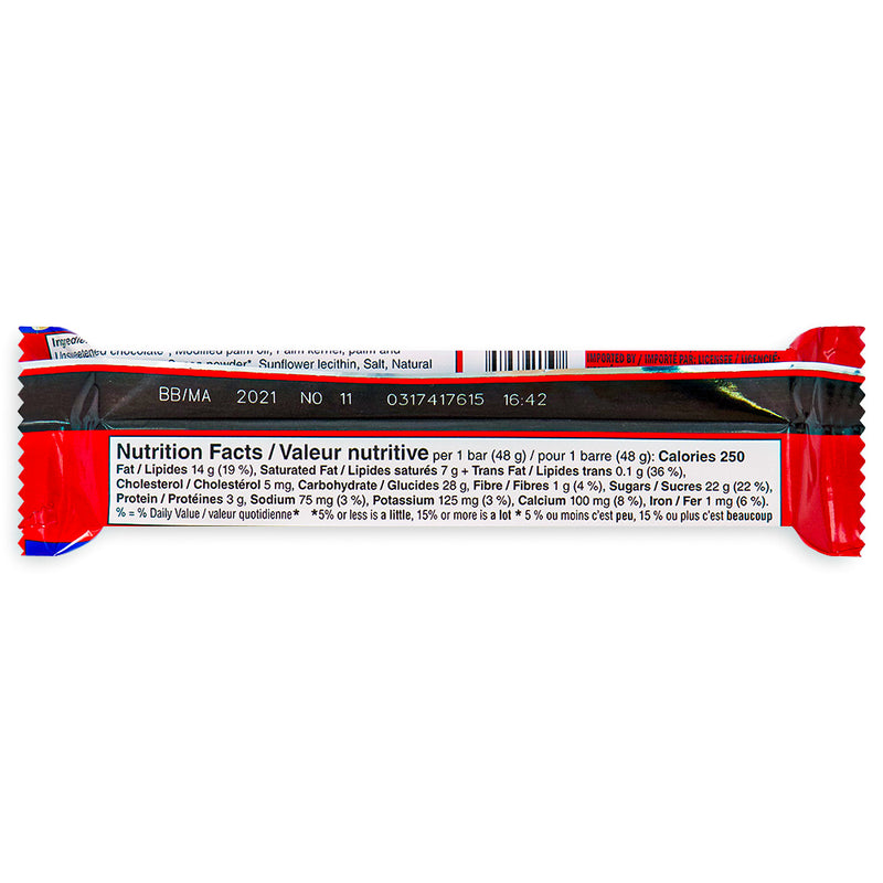 Nestle Kit Kat Chunky Popcorn Bar 48g Back - Kit Kat - Nutrition Facts - Ingredients