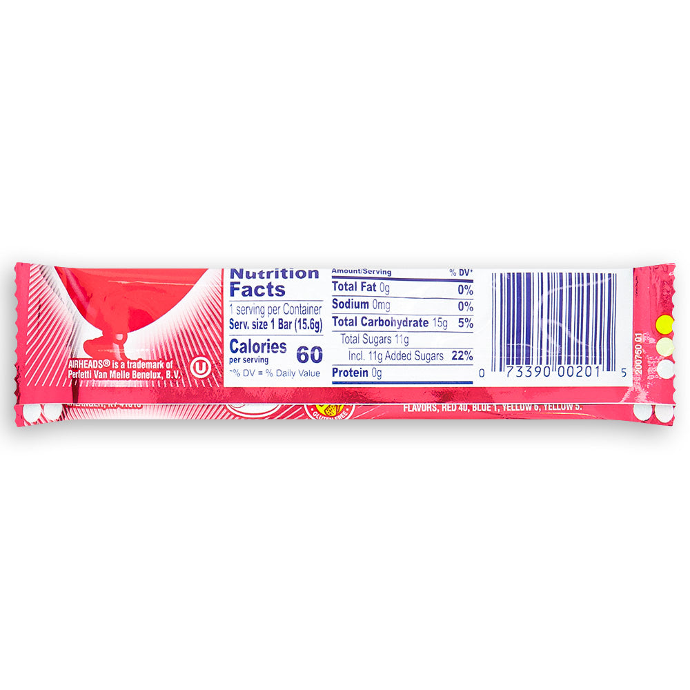 AirHeads Taffy Cherry Nutrition Facts Ingredients, Airheads, airheads candy, airheads flavors, taffy, taffy candy