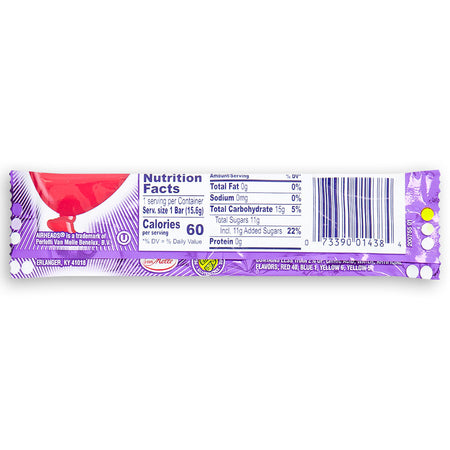 AirHeads Taffy Grape Nutrition Facts Ingredients, Airheads, airheads candy, airheads flavors, taffy, taffy candy