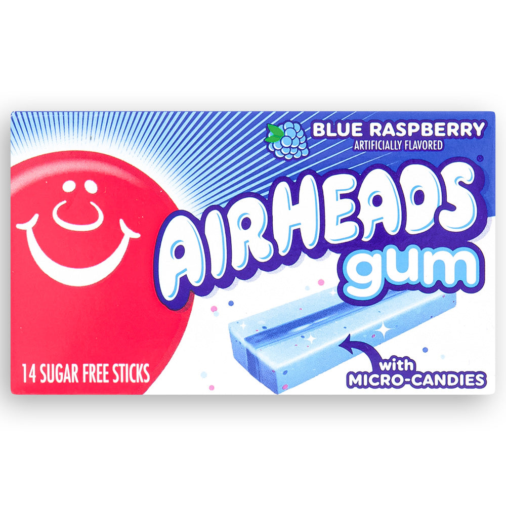 AirHeads Gum Blue Raspberry, Airheads, airheads candy, airheads flavors, taffy, taffy candy, chewing gum, bubble gum, Airheads gum, Airheads chewing gum