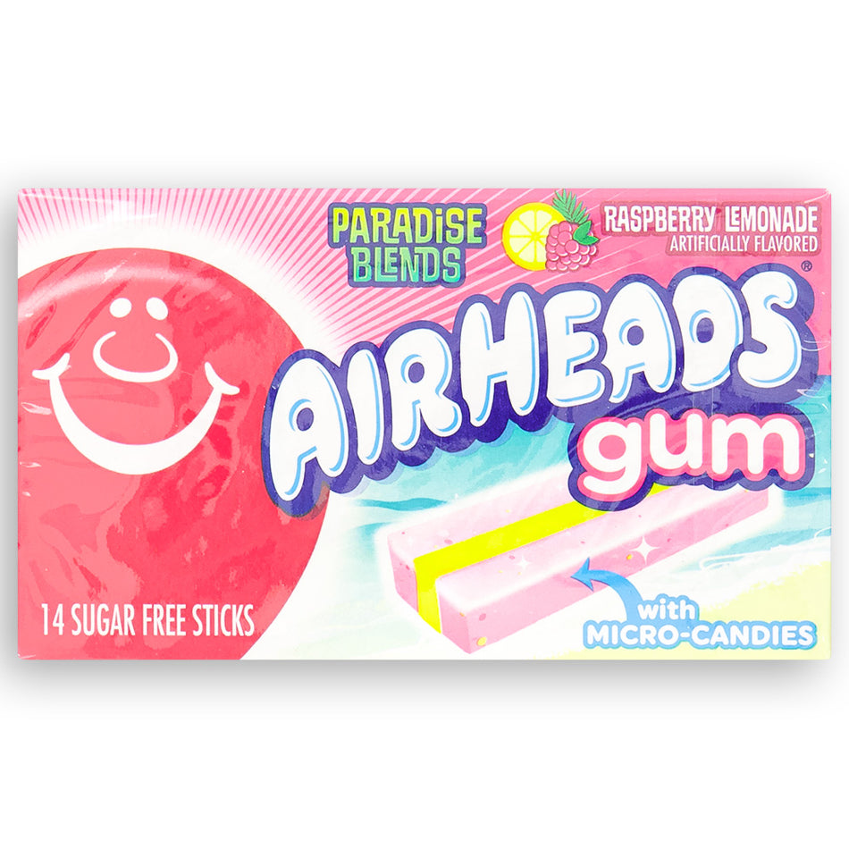 AirHeads Gum Paradise Blend Raspberry Lemonade Front - Sugar Free Gum