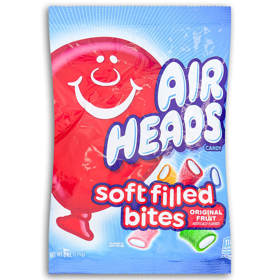 AirHeads Soft Filled Bites Original Fruit 6oz, Airheads, airheads candy, airheads flavors, taffy, taffy candy