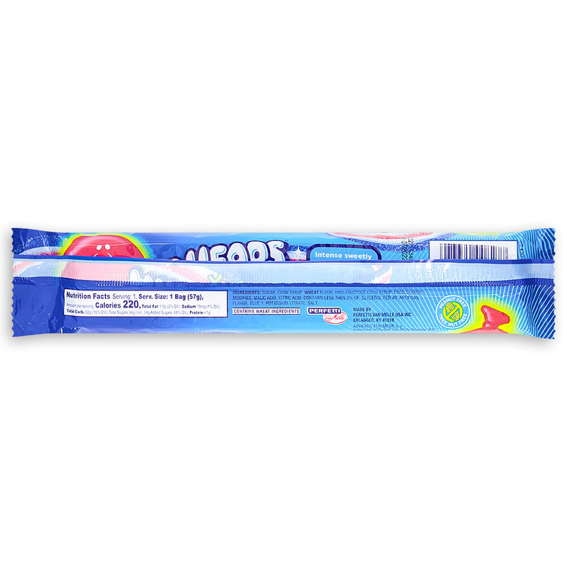 AirHeads Xtremes Bluest Raspberry -Sour Candy - American Candy - Nutritional Info - Ingredients