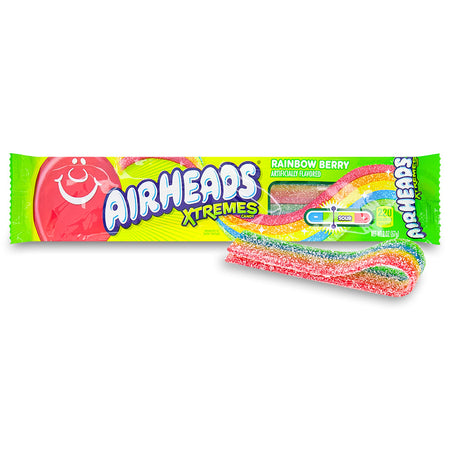 AirHeads Xtremes Belts Rainbow Berry - American Candy - Sour Candy from Airheads