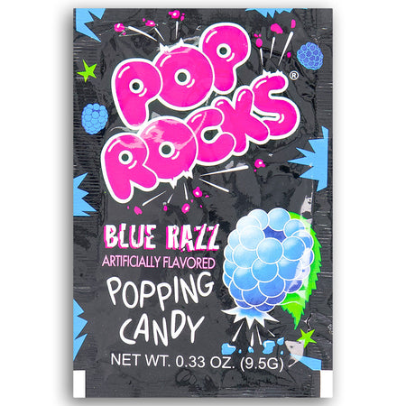 Pop Rocks Blue Razz Popping Candy Front, pop candy, popping candy, pop rocks, blue razz candy