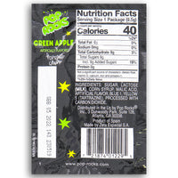 Pop Rocks Green Apple Popping Candy Back Nutrition Facts Ingredients, pop rocks, pop rocks candy, green apple pop rocks, pop rocks green apple, green apple candy, green candy