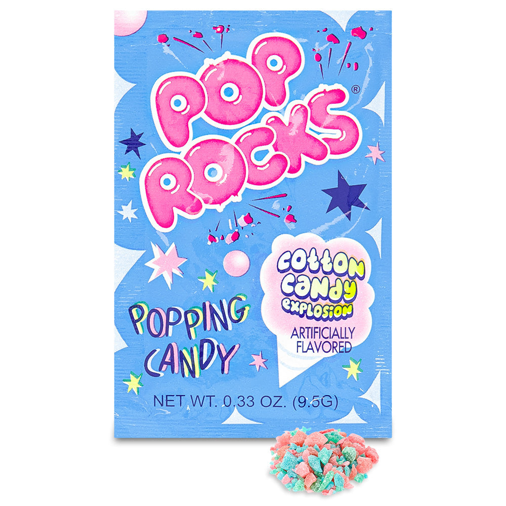Pop Rocks Cotton Candy Explosion .33oz. Open, pop rocks, pop rocks candy, pop rocks cotton candy, cotton candy pop rocks, cotton candy