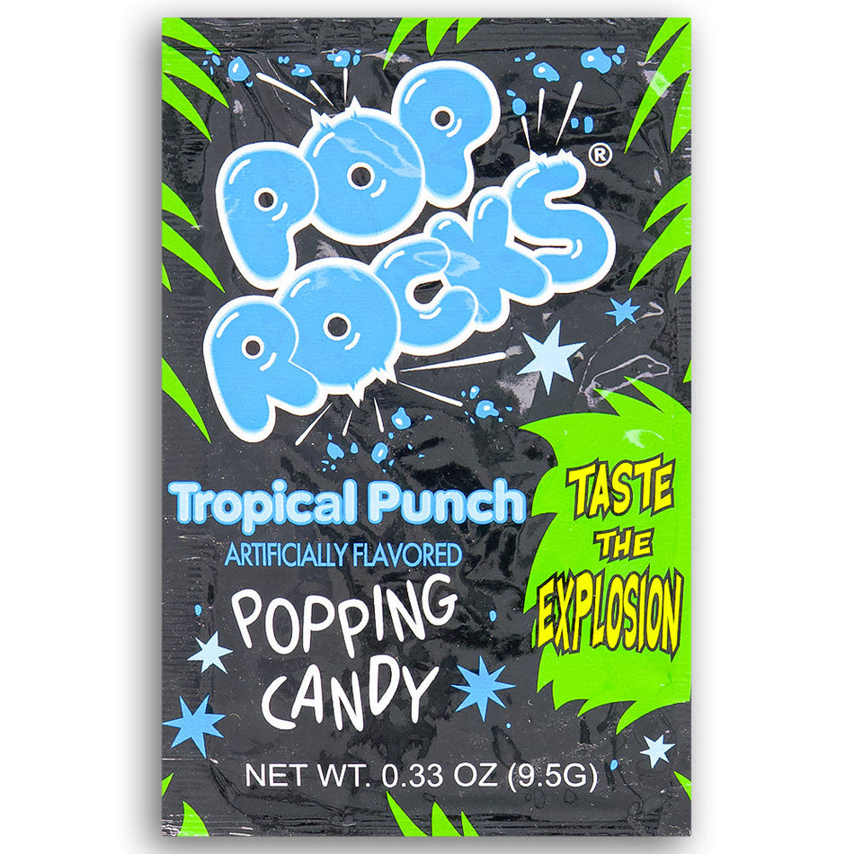 Pop Rocks Tropical Punch Popping Candy Front, pop rocks, pop rocks candy, blue candy, retro candy, classic candy