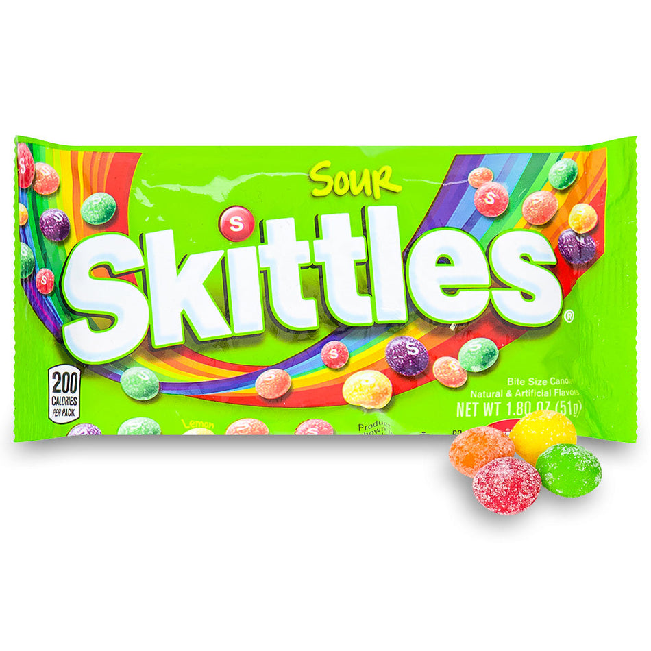 Skittles Sour Candies 51g Open, Skittles, skittles candy, original skittles, sour skittles, sour candy, sour candies