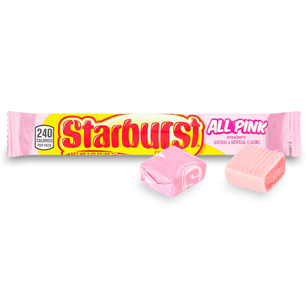 Starburst Fruit Chews All Pink 57.6g Opened, Starburst, starburst candy, pink candy, pink starburst