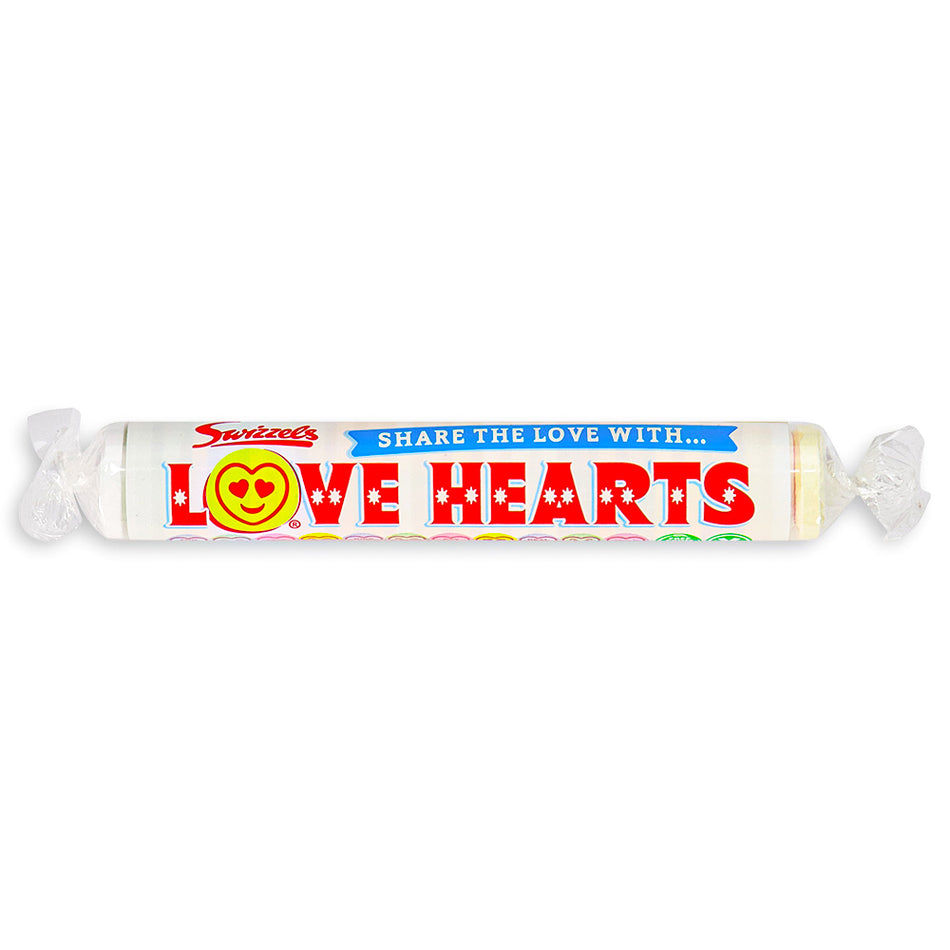 Love Hearts Candy Roll Front, tablet candy, sweet candy, UK candy, British Candy, Retro candy