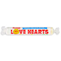 Love Hearts Candy Roll Front, tablet candy, sweet candy, UK candy, British Candy, Retro candy