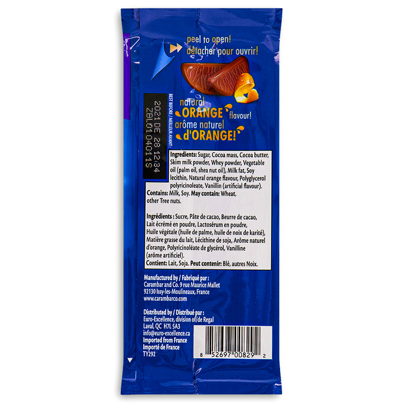 Terry's Chocolate Orange Bar UK 90g Back, terrys chocolate, terry's chocolate, british chocolate, orange chocolate
