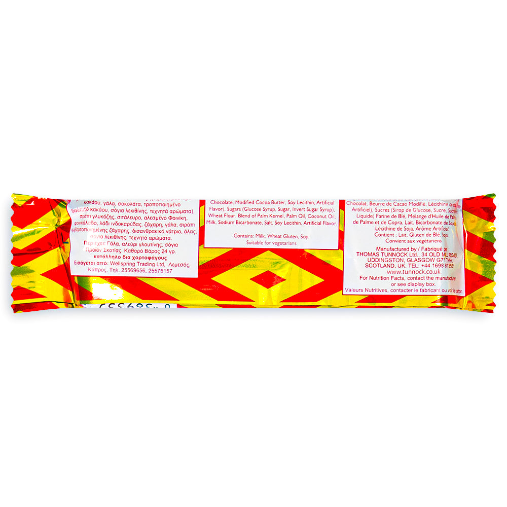 Tunnock's Caramel Chocolate Back - British Candy - Nutritional Facts - Ingredients