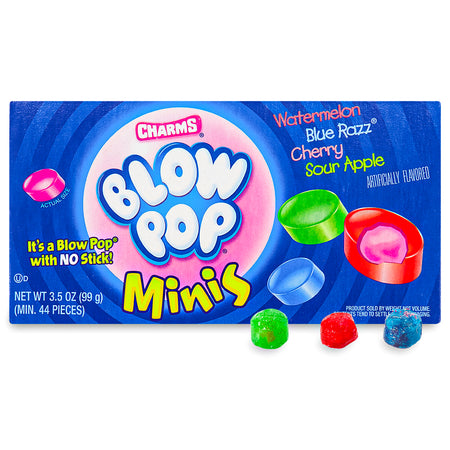 Charms Blow Pop Minis Theater Pack Opened, Charms Candy, Candy Gum, Charms Blow Pop