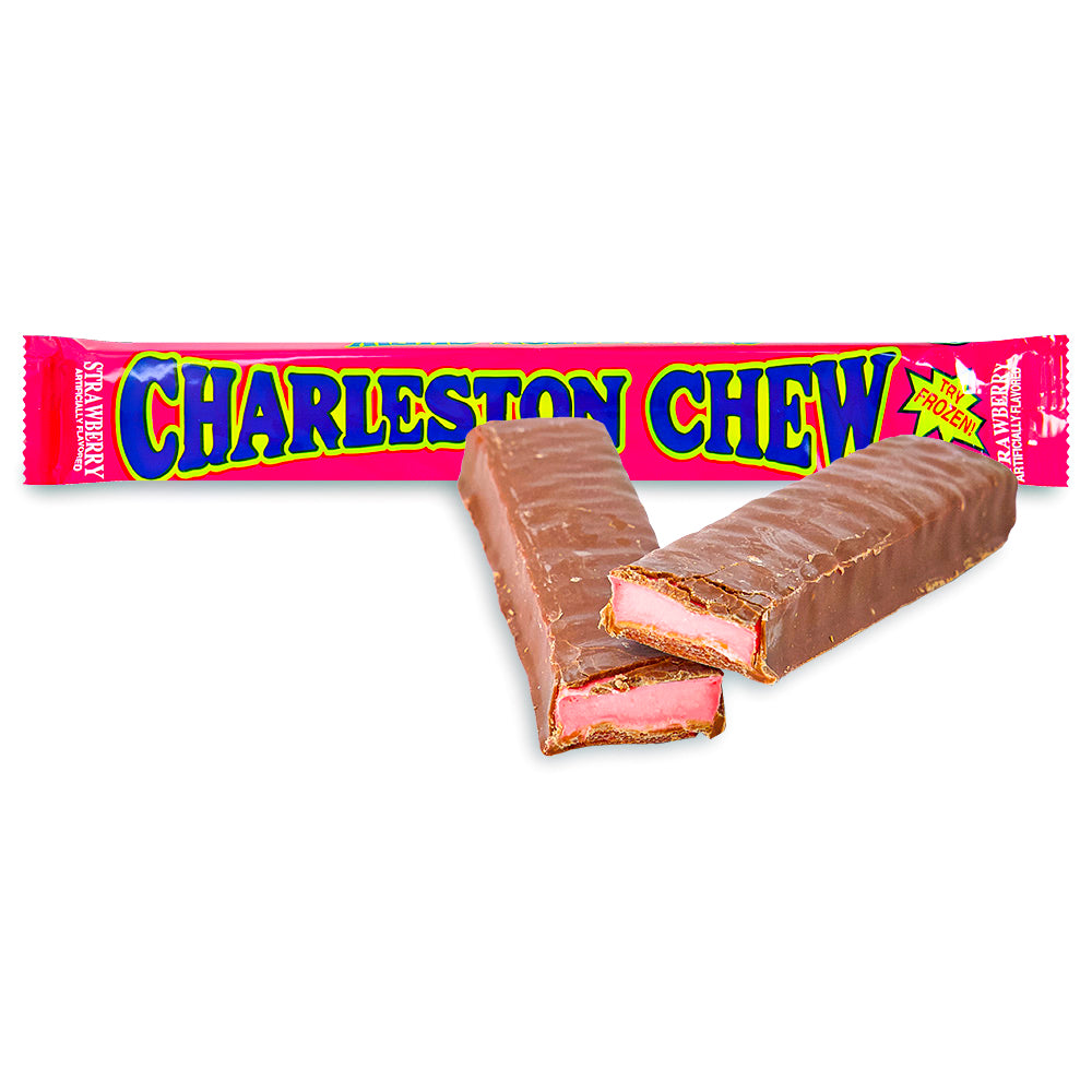 Charleston Chew Strawberry Candy Bar 2oz Opened, Charleston Chew, Charleston Chew Candy, Strawberry Chocolate Bar, Charleston Candy Bar, Charleston Chew Chocolate