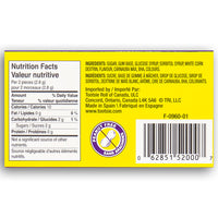 Thrills Gum - Back - Soap Gum - Canadian Candy  - Nutritional Facts - Ingredients
