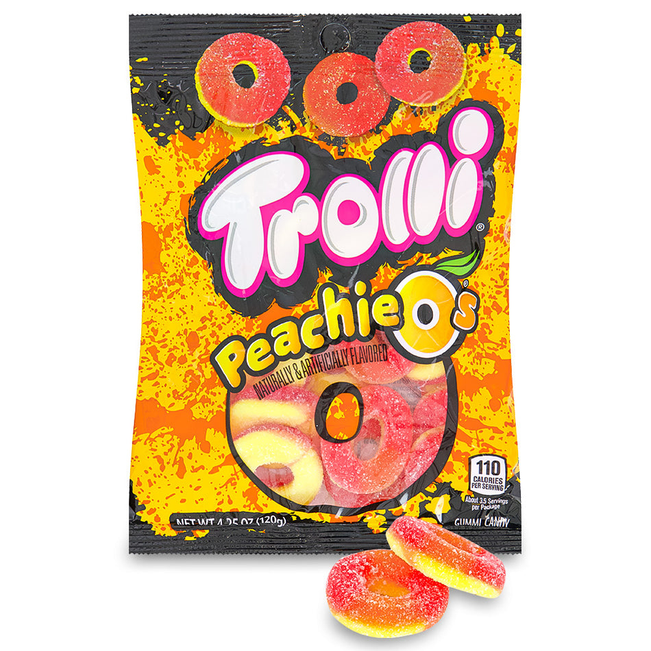Trolli Peachie O's 4.25oz Opened - Fresh Gummies from Trolli