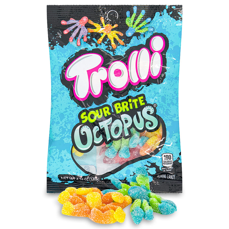 Trolli Sour Brite Octopus 4.25oz Opened - Trolli Candy