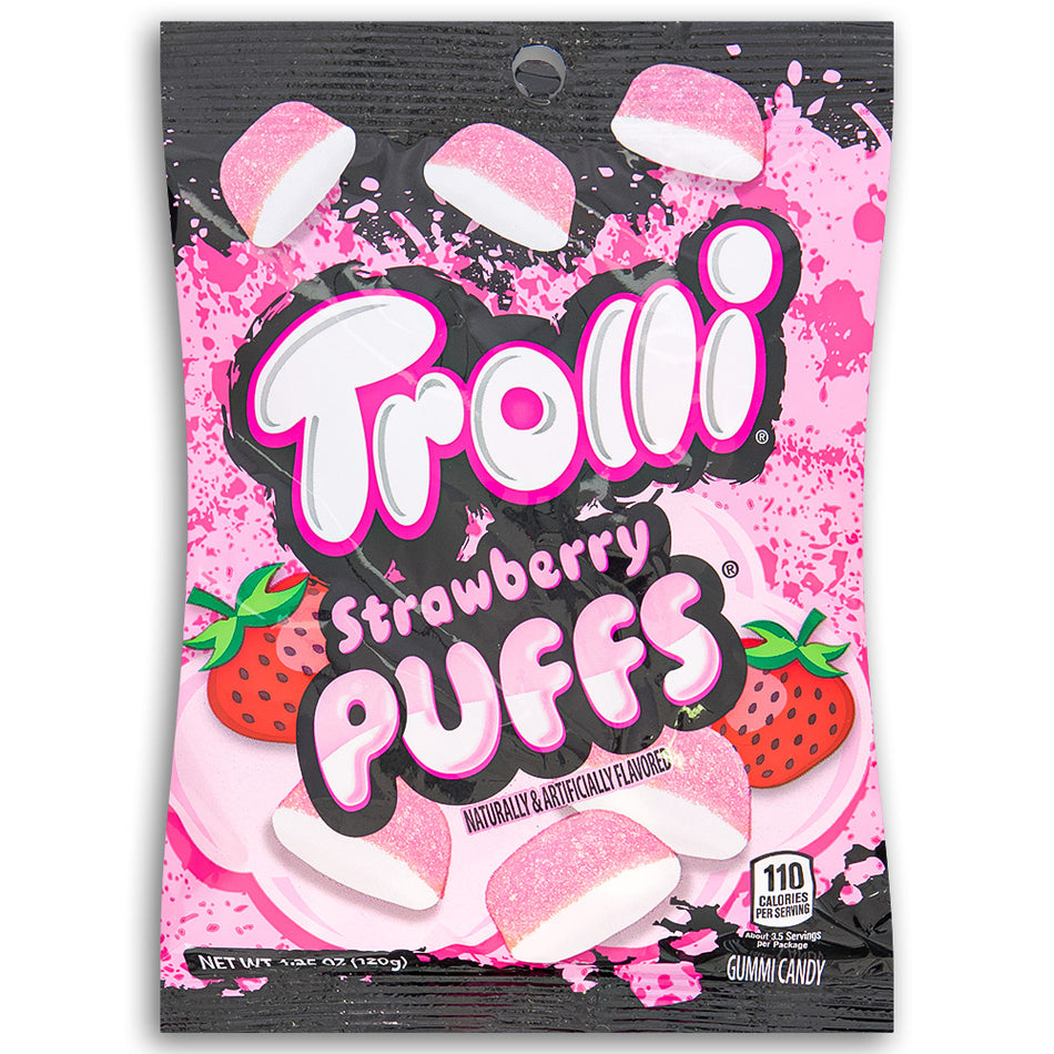 Trolli Strawberry Puffs 4.25oz Front - gummies