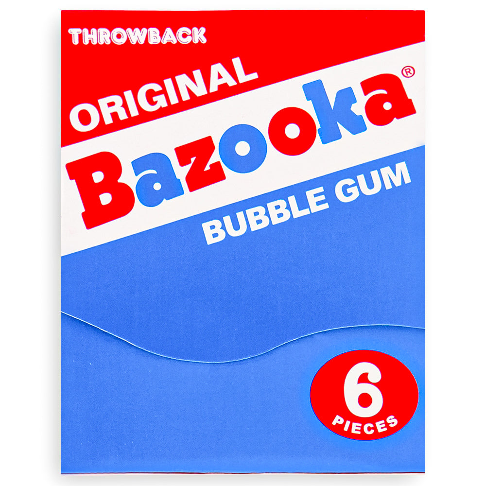 Bazooka Bubble Gum, Original - 6 pieces