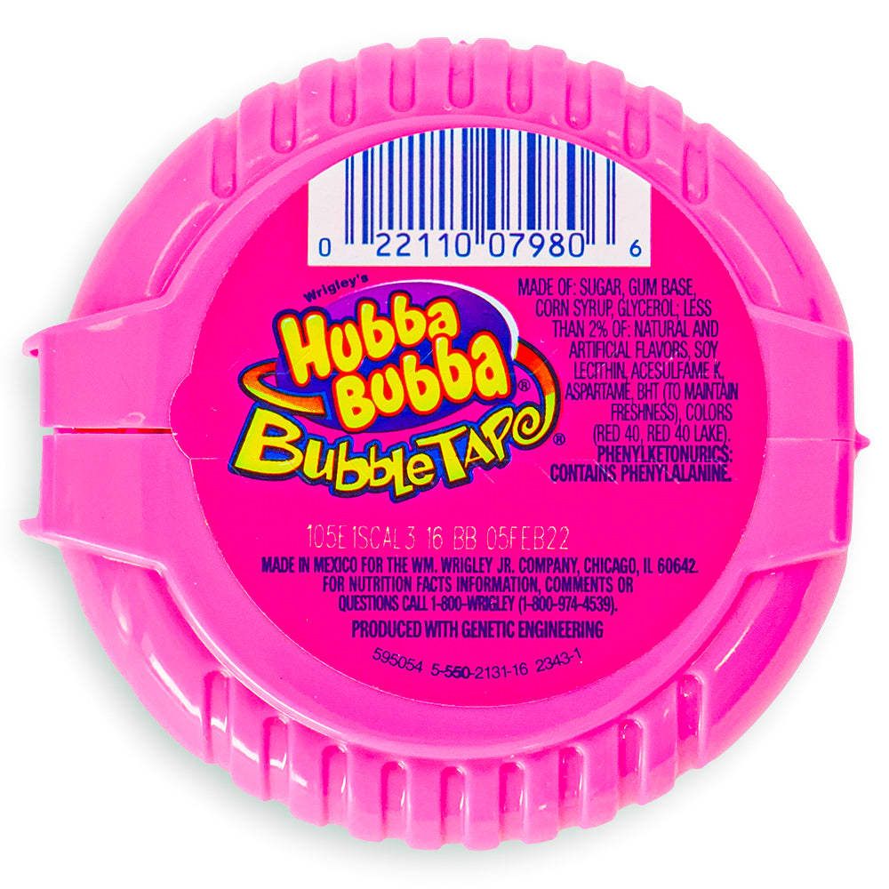 Hubba Bubba Awesome Original Bubble Gum Tape Nutrition Facts Ingredients, retro candy, retro gum, hubba bubba, hubba bubba bubble gum, hubba bubba chewing gum