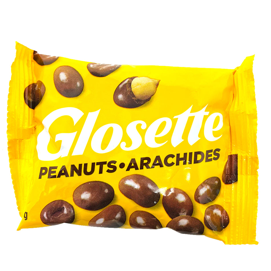 Glosette Peanuts Chocolate 50g Front - Canadian Candy
