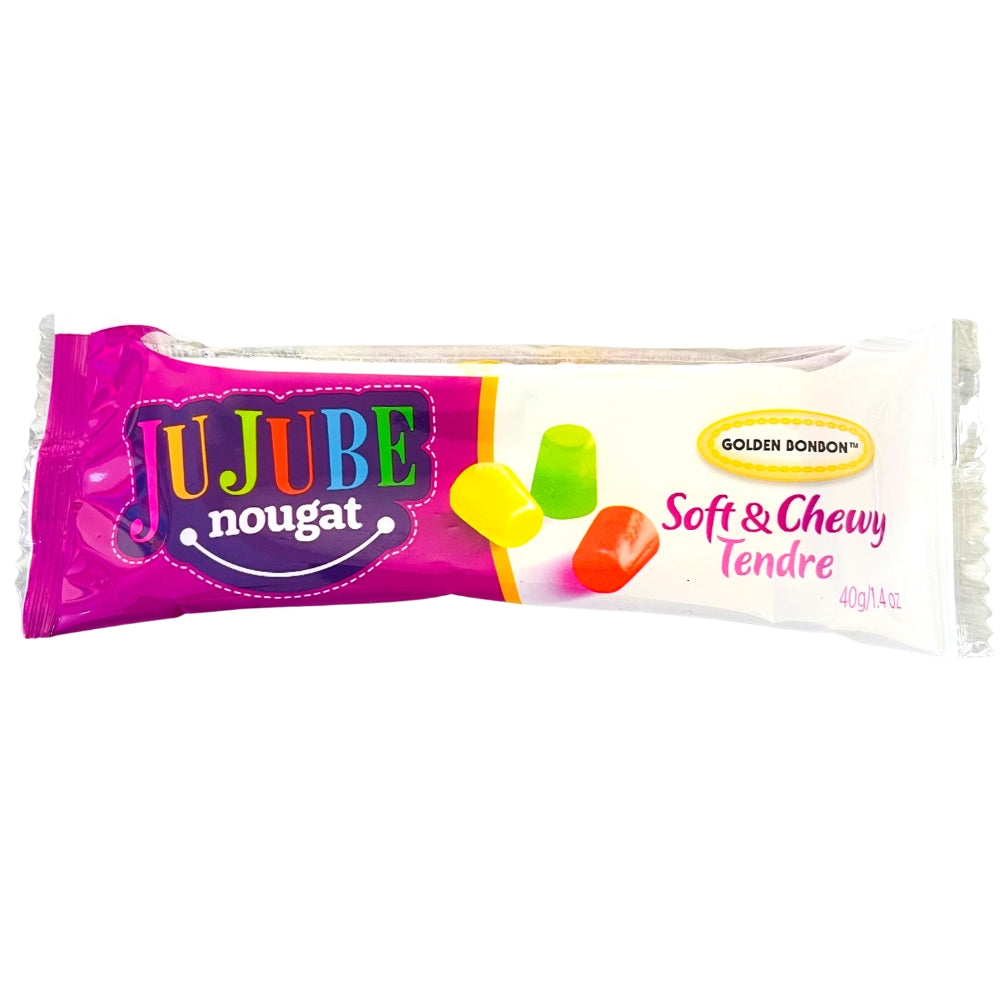 Golden Bonbon Jujube Nougat Bar 40 g - Canadian Candy - Halal Candy